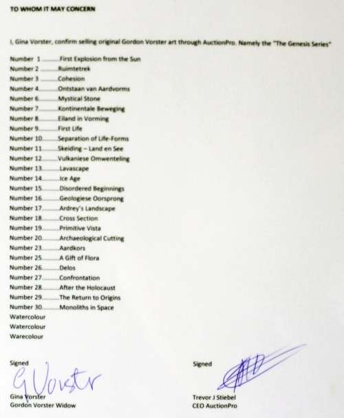 Gordon Vorster - Abstract wall nr3 - A real stunner!! - With COA! - Bid now!! *Free courier