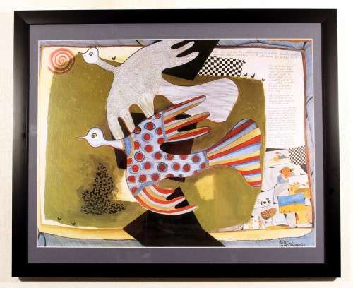 Pieter van der Westhuizen - Doves - A stunning print - Low price! - Bid now!