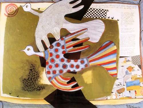 Pieter van der Westhuizen - Doves - A stunning print - Low price! - Bid now!