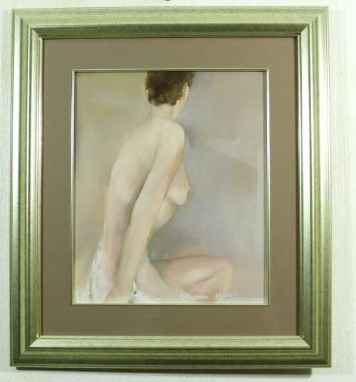 Benjamin Vandyk - Seated nude - A stunning work! - Low price! - Bid now!