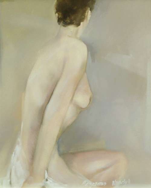 Benjamin Vandyk - Seated nude - A stunning work! - Low price! - Bid now!