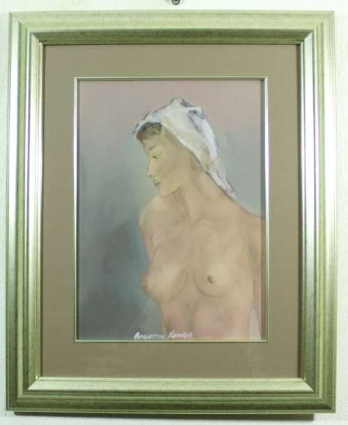 Benjamin Vandyk - Nude with scarf - A stunning work! - Low price! - Bid now!