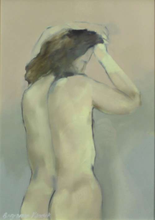 Benjamin Vandyk - Nude with hand in the hair - A stunning work! - Low price! - Bid now!