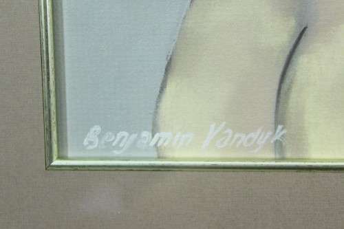 Benjamin Vandyk - Nude with hand in the hair - A stunning work! - Low price! - Bid now!