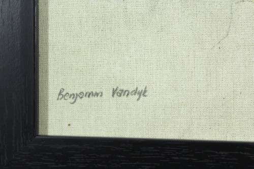 Benjamin Vandyk - Male nude in a landscape - A stunning work! - Low price! - Bid now!