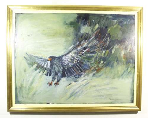 Pam Guhrs - Eagle in flight - Investment art! A true beauty, bid now!!