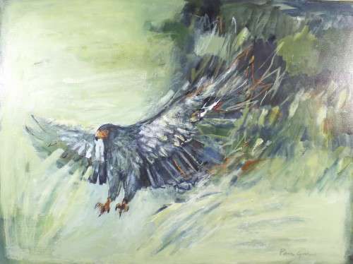 Pam Guhrs - Eagle in flight - Investment art! A true beauty, bid now!!