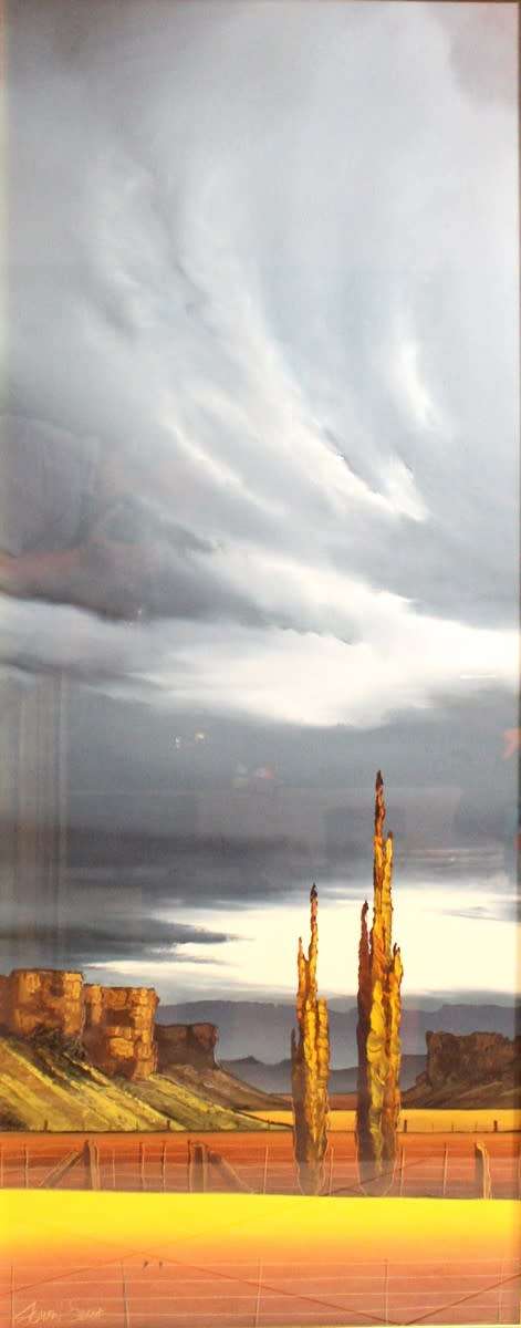 Johan Smith - Storm clouds over a landscape - Investment art! - 126cm x 50cm! Bid now! *Free courier