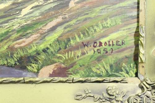 W Grobler - Mountain scene 1959 - Beautiful!! - Giveaway price! - Bid now!!