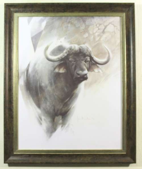 Joan Beuche - Buffalo - A beautiful framed print!! - Giveaway price! - Bid now!!