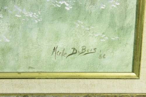 Merle du Bois - Children in the cosmos field - Magnificent! - Giveaway price, bid now!