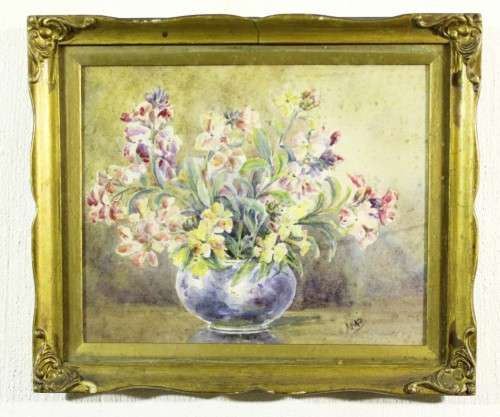 NMB - Flower arrangement - A lovely watercolor - Giveaway price! - Bid now!!