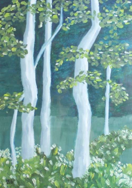 Mel - Forrest scene - A lovely oil painting! - Bid now!!