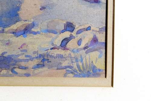 Joy Krause - Landscape with river - A beautiful watercolor!