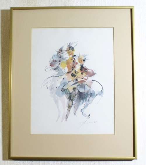Three French ladies - Signed print - Beautiful! - Low price, bid now!!