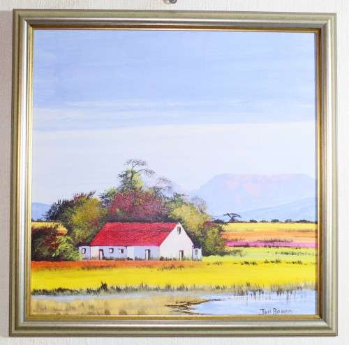 Jan Brand - Farm house with red roof - Magnificent art!! - Bid now!