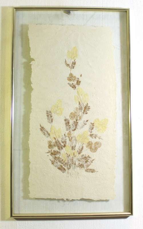 Dry leafs arrangement on hand made paper - Giveaway price! - Bid now!!