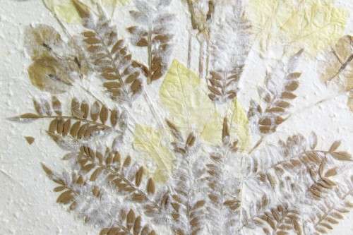 Dry leafs arrangement on hand made paper - Giveaway price! - Bid now!!