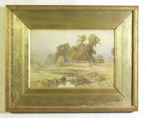 A Knight - Farm road over a river - Offered at a low price!! Bid now!