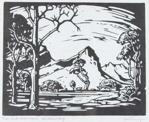 Pierneef - Trees and Mountains - Soutpansberg - A beautiful photo lithograph!! Bid now!