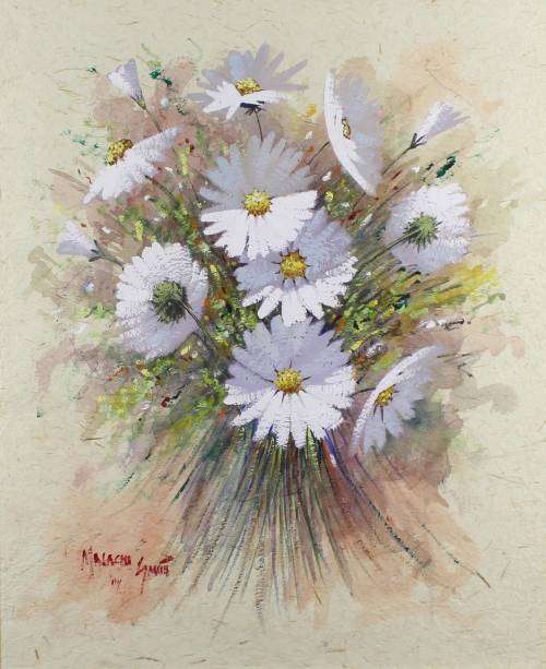 Malachi Smith - Still life - White daisies - Stunning! Low price, bid now!! *Free courier