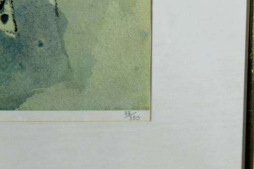 Gregoire Boonzaier  - Table Mountain seen from District 6 - A beautiful signed litho print! Bid now!