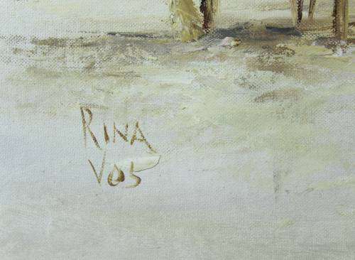 Rina Vos - Washing day - A beautiful painting!! Bid now!!