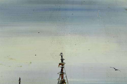 A Simpson - Harbor scene - A lovely painting!! Bid now!!