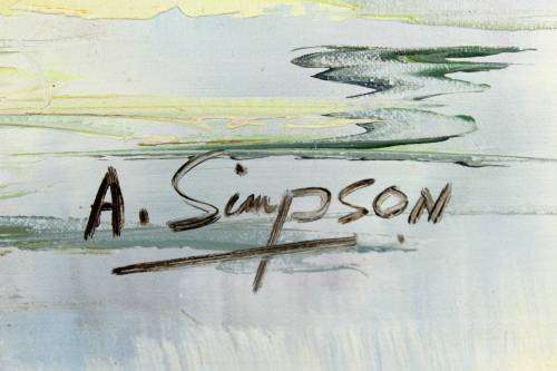 A Simpson - Harbor scene - A lovely painting!! Bid now!!