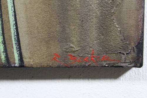 C Becker - Red flowers - A large beauty! - 100cm x 40cm - Bid now!