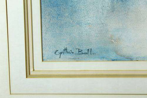 Cynthia Ball - Winter scene - A beautiful watercolor!! - Bid now!