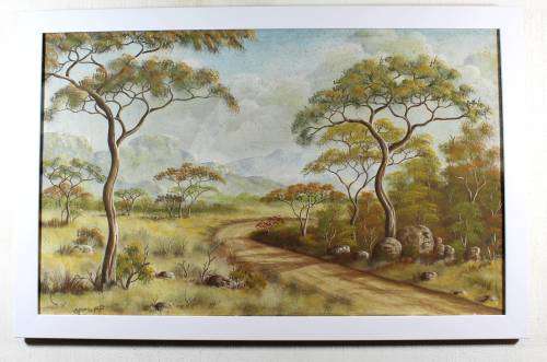 Onias - Dirt road in a landscapes - A beauty! - Low price, bid now!