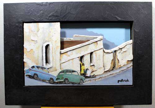 Patrick Mokhuane - Cars on the street - Magnificent 3D art!! Bid now!!
