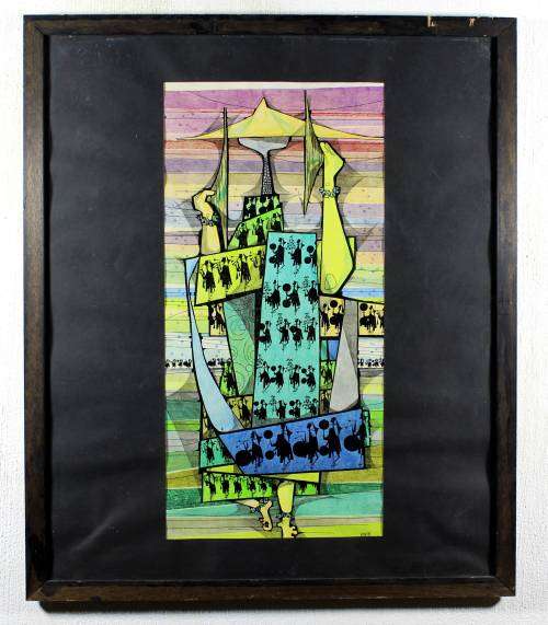 Rodger Magne - Abstract - Mixed Media - A lovely piece!! Bid now!!