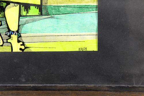 Rodger Magne - Abstract - Mixed Media - A lovely piece!! Bid now!!