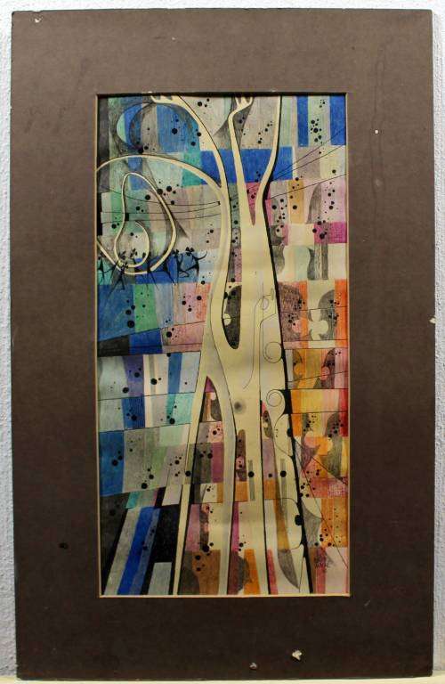 Rodger Magne - Abstract - Mixed Media - A lovely piece!! Bid now!!