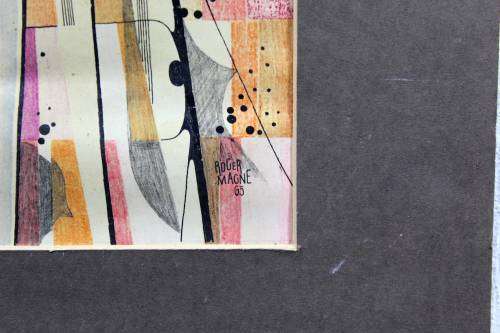 Rodger Magne - Abstract - Mixed Media - A lovely piece!! Bid now!!