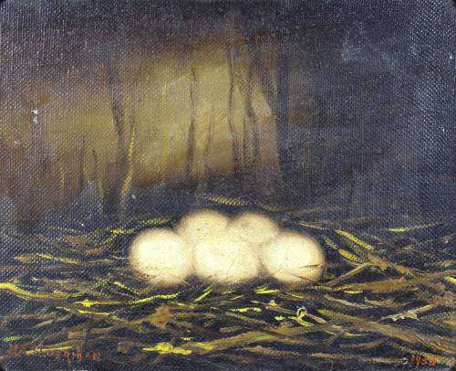 H. Bielderman - Nest of Eggs - Oil - A Beauty! Bid now!!