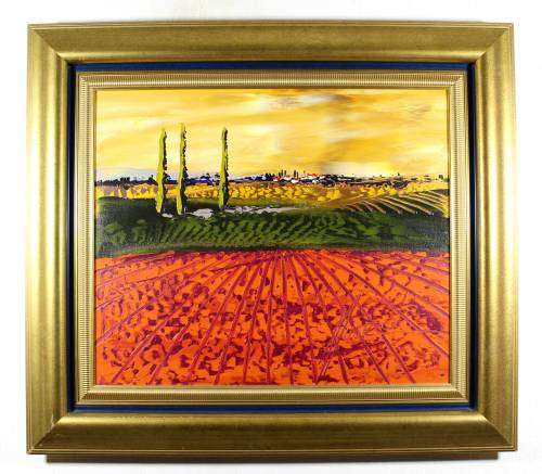 Munro - Ploughed fields with farmhouse - Stunning painting!! - Investment art!! *Free courier!