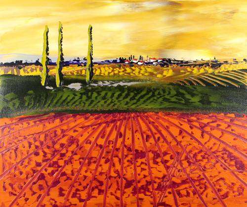 Munro - Ploughed fields with farmhouse - Stunning painting!! - Investment art!! *Free courier!