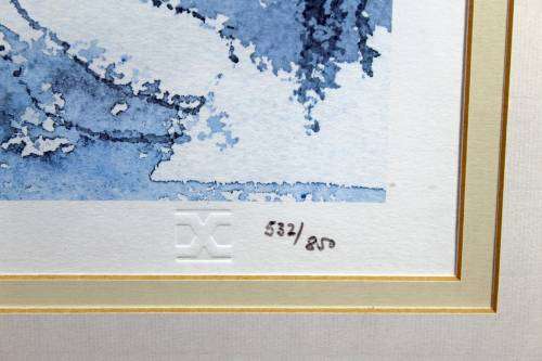 Gregoire Boonzaier  - Figures and donkey cart - A beautiful signed litho print! - Bid now!