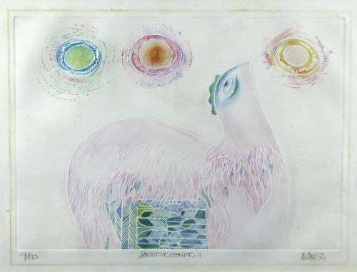 Michael Heyns - Lanveer Hoender - Colored etching - Limited edition! Bid now! *Free courier!