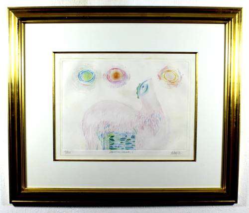 Michael Heyns - Lanveer Hoender - Colored etching - Limited edition! Bid now! *Free courier!
