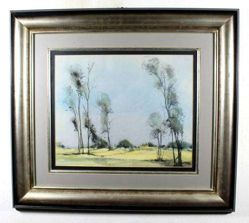 Cynthia Ball - Landscape with Tall Trees - A stunner! - Bid now!