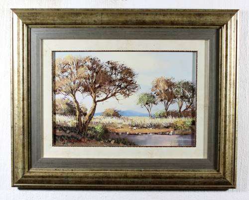 WP Grobler - Waterhole - A stunning little treasure! Low price! -  Bid now!!