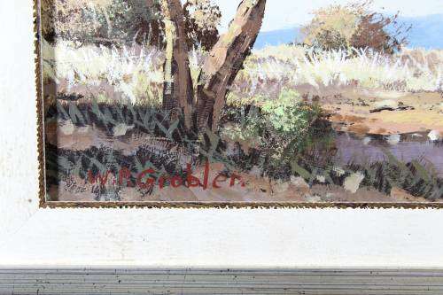 WP Grobler - Waterhole - A stunning little treasure! Low price! -  Bid now!!