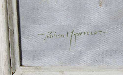 Johan Manefeldt - Seascape with boat - Absolutely stunning - A treasure!! Bid now!!