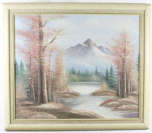 Atoins - Lake scene - A beautiful oil painting! - Low price!! Bid now!