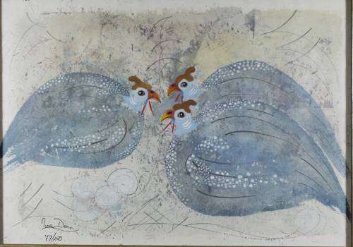 Guinea fowl - A beautiful limited edition print!! Giveaway price! Bid now!