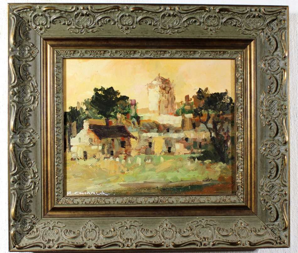 Mario Chiarla - Village scene - Beautiful! - A little treasure! - Bid now!!